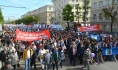 Первомайское шествие в Воронеже.