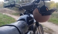 Парень угнал мотоцикл.