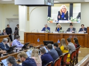 Татьяна Голикова и Александр Гусев на встрече в ВГУ.