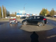 Авария с мотоциклом.