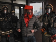 Учения в здании Дворца творчества детей и молодежи.