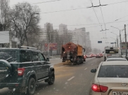 Спецтехника на дорогах в Воронеже.