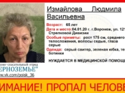 Женщина пропала без вести.