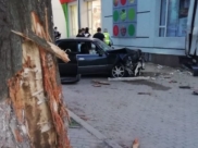 После ДТП.