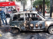 Автомобиль полностью сгорел.
