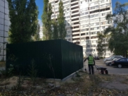 Огороженная площадка.
