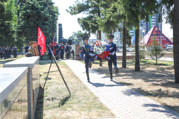 В Воронеже в день 75-летия окончания Второй мировой войны перезахоронили останки 45 красноармейцев.