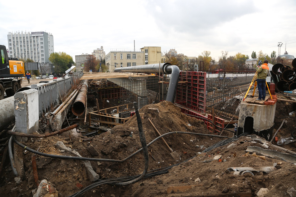 Реконструкция путепровода на улице Ленина.