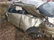 Вот что осталось от Opel Corsa.