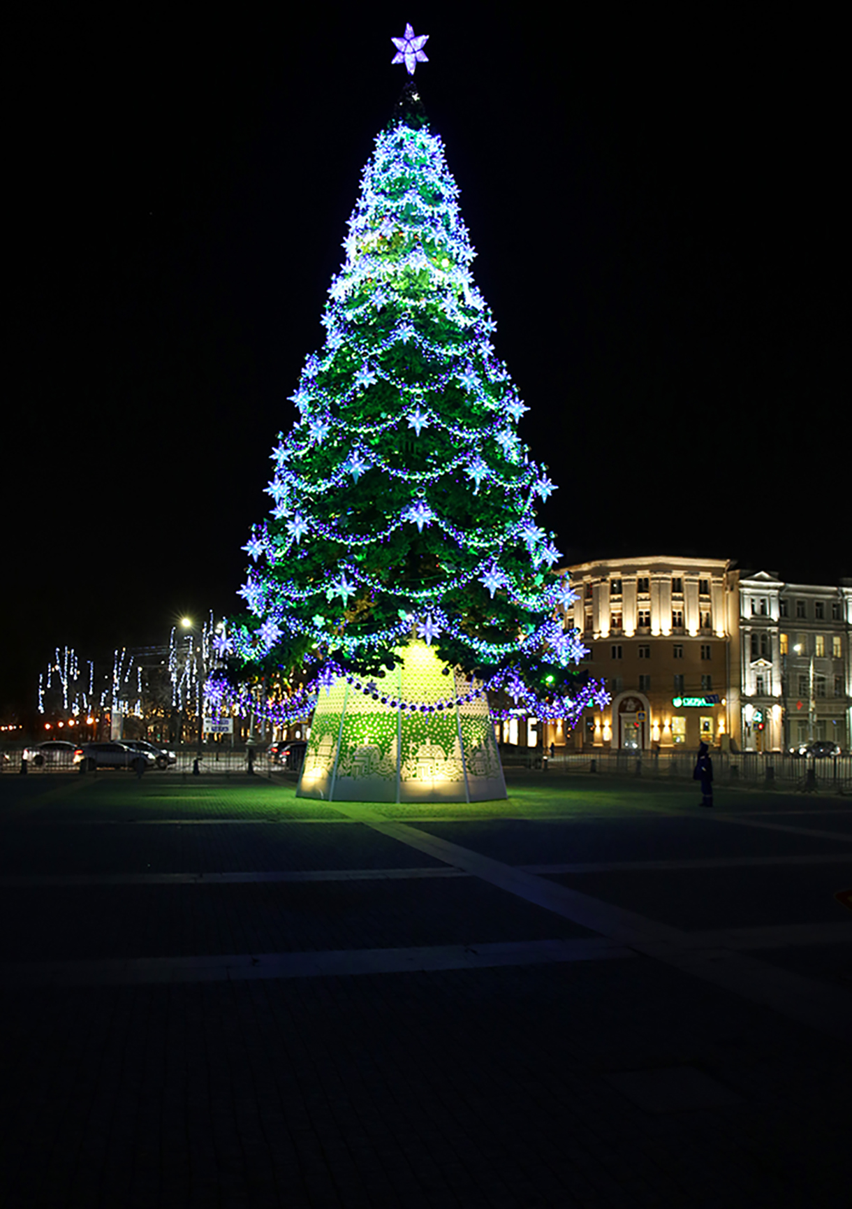 Новогодняя ёлка на площади Ленина в 2020-2021 году.