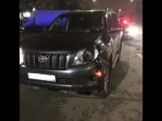 Иномарка после аварии.