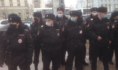 Полиция обеспечивает правопорядок на шествии в Воронеже.