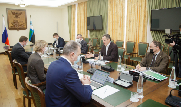 Встреча врио губернатора с новым главой Центрально-Черноземного банка.