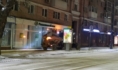 Улицы посыпали пескосмесью.