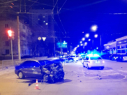 ДТП с тремя иномарками в Воронеже.