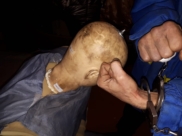 Мужчина избил гостя.