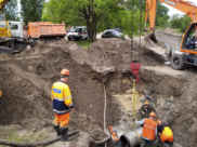 Ремонт водовода на улице Циолковского.