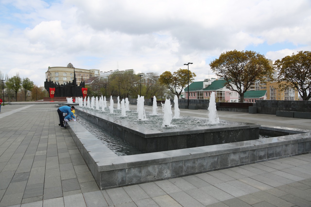 Площадь Победы Воронеж фонтан