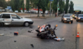 Мотоциклист попал в больницу.