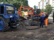 Место коммунальной аварии.