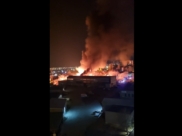 Пожар в промзоне на улице Кривошеина.