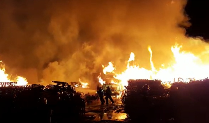 Пожар на улице Кривошеина в Воронеже.