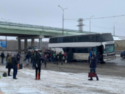 Пассажиров эвакуировали из автобуса.