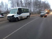 В аварии пострадала пассажирка автобуса.