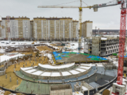 Строительство школы на Московском проспекте.