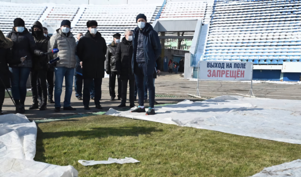 Александр Гусев на стадионе профсоюзов.