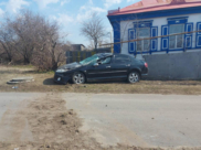 Иномарка после ДТП.