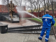 В Воронеже помыли памятники.