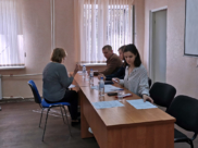 Во время экзамена.