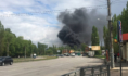 Пожар на улице Матросова в Воронеже.