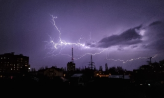 Гроза в Воронеже.