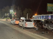 В аварию попали пять автомобилей.