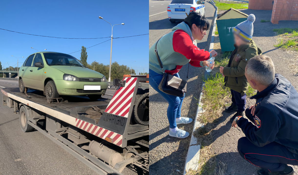 Под Воронежем на дороге сломалась легковушка, в которой везли ребенка с  высокой температурой