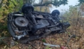 Land Cruiser перевернулся.