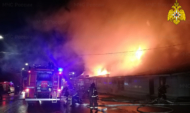 Локализация пожара в кафе в Костроме.