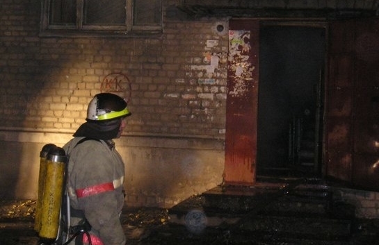 Пожар в Воронеже.