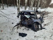 Такие повреждения получила иномарка.