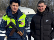 Иномарка вылетела в кювет.