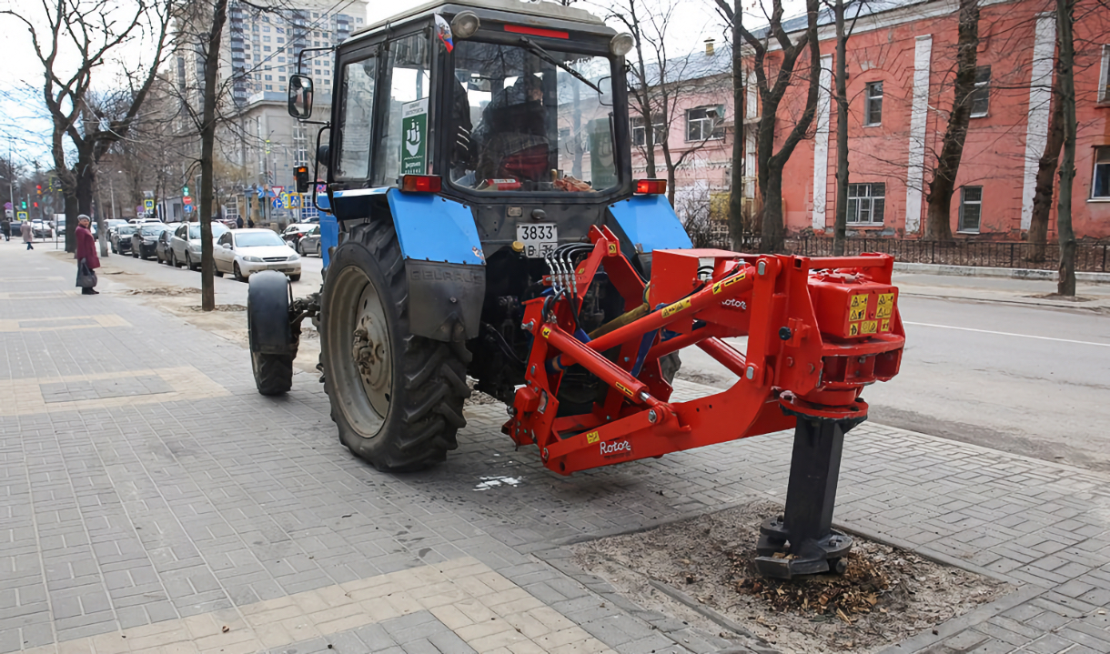 В Воронеже на помощь городским коммунальщикам пришли сразу три «пенькогрыза»