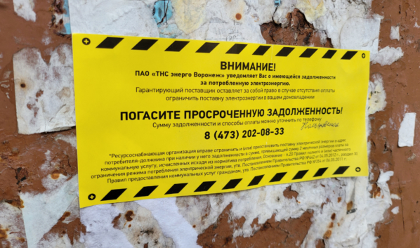Долг за услуги.