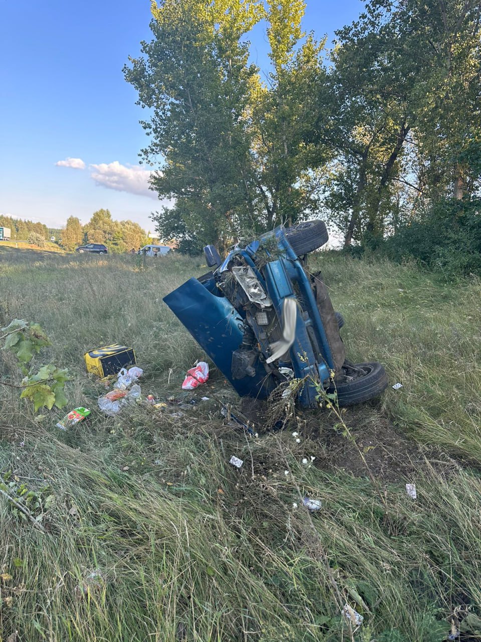 На воронежской трассе опрокинулся «ВАЗ-2115»: пострадали двое парней