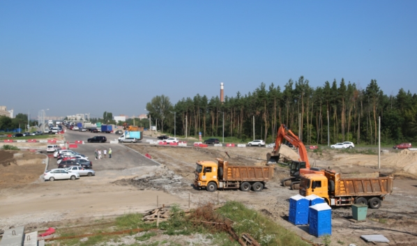 Строительство ключевых объектов дорожно-транспортной инфраструктуры Воронежа.