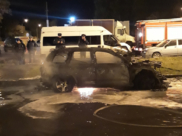 Последствия пожара.