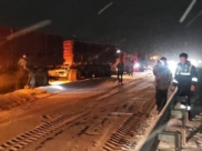 Дорогу засыпало зерном.