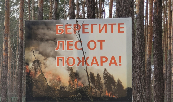 Берегите лес от пожара.