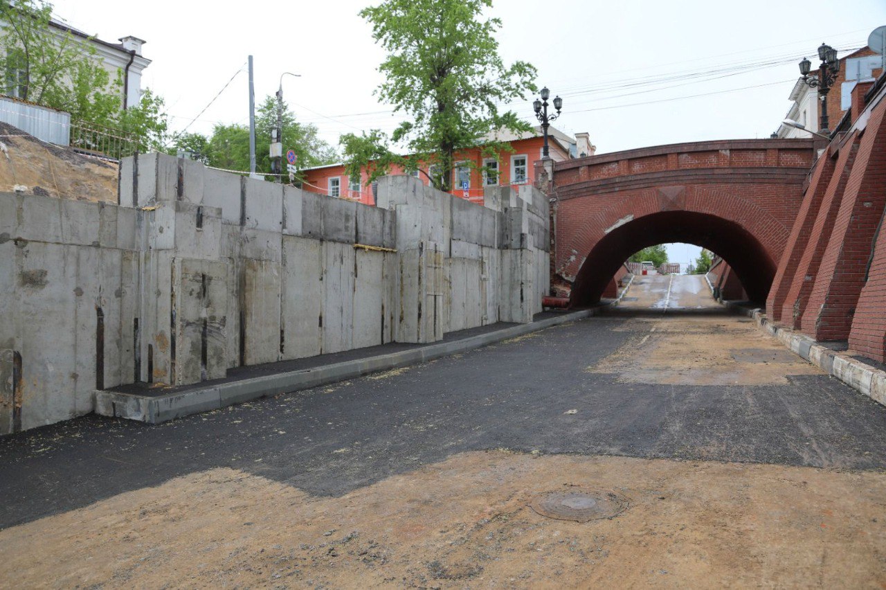 В Воронеже завершили противоаварийные работы на обрушившейся стене Каменного моста